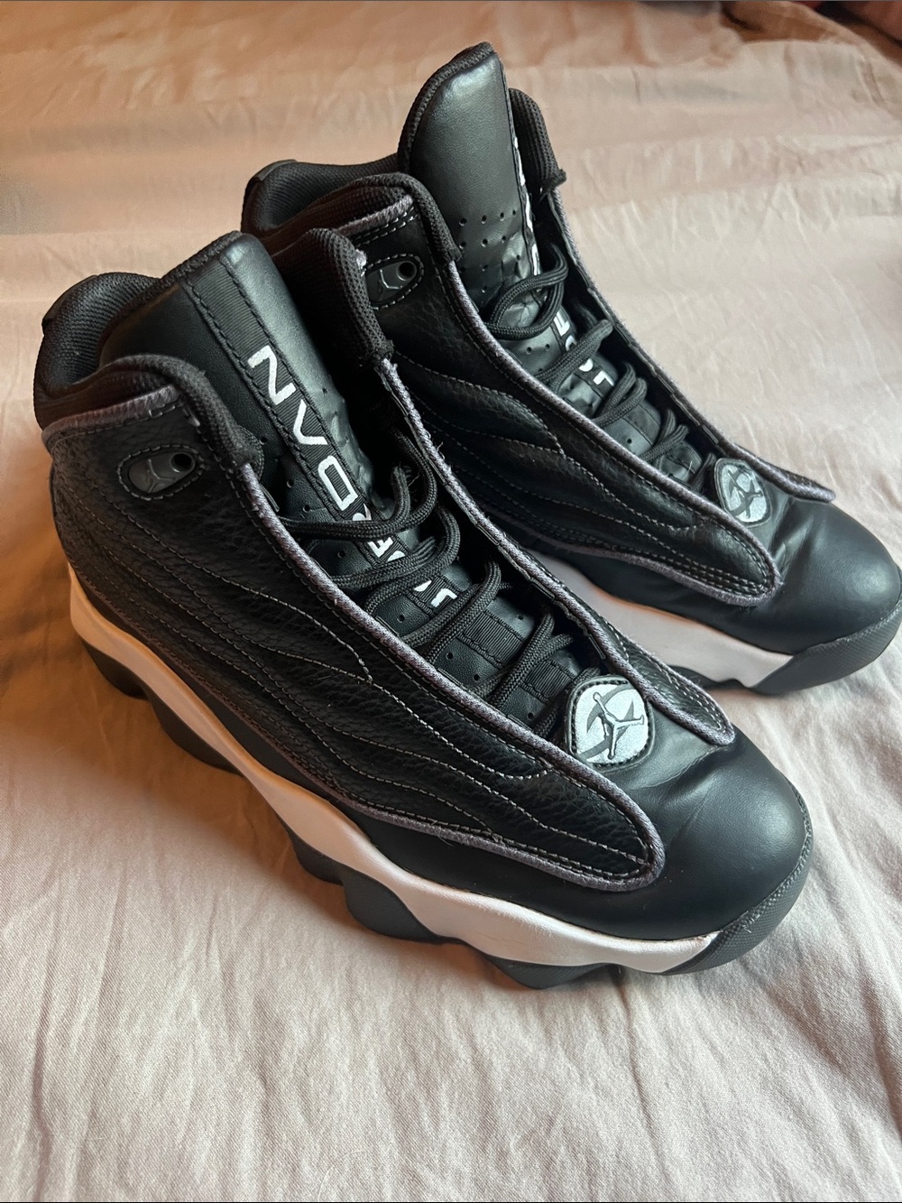 Black and White Air Jordans - Youth Size 6.5